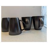 6 PIECE NEW ELITE BLACK COFFEE CUPS
