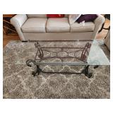 Glass center piece table
