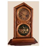 317 Antique E. Ingraham & Co. "Candy Stripe" or "Mosaic" Shelf Clock (1871-1875)