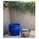 Blue Planter & Talavera Pots