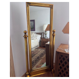 Gardner Mirror 1970s Hollywood Regency Giltwood Cheval floor mirror