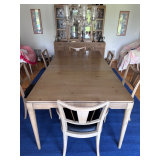 Dining table and chairs with leaves and cover