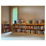 Bellevue Estate Sale bookcases filled with hardcover and paperback books across many subje