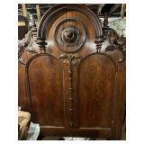 full sized hand carved hardwood bed