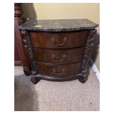 Marble/ Mahogany side table 5 piece set