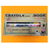 Vintage Mid 20th Century Crayola Crayons set and sharpener