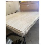Rectangular travertine-style stone coffee table