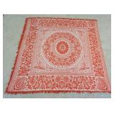 1007	ANTIQUE HAND WOVEN COVERLET W/AMERICAN EAGLE, APPROXIMATELY 76 IN X 78 IN