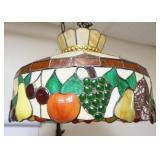 1054	STAIN GLASS HANGING DOME, APPROXIMATELY 20 IN X 14 IN