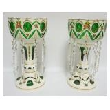 1059	LUSTRES WHITE CUT TO GREEN, EACH APPROXIMATELY 14 IN HIGH