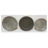 1070	PEWTER CHARGERS, LARGEST APPROXIMATELY 15 IN