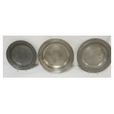 1078	LARGE PEWTER BOWLS, 1 MARKED TOWNSEND & COMPTON, APPROXIMATELY 14 3/4 IN