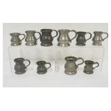 1082	PEWTER BASINS, 1 MARKED COMPTON, LARGEST APPROXIMATELY 13 IN X 3.5 IN