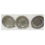 1096	PEWTER BOWLS, 1 MARKED TOWNSEND, LARGEST APPROXIMATELY 13 IN