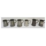 1097	PEWTER TANKARDS AND MEASURES, 1 MARKED J. MCLASHANK & JAMES YATES