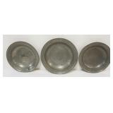 1109	PEWTER BOWLS, 1 MARKED TOWNSEND & 1 MARKED COMPTON, LARGEST APPROXIMATELY 13 IN