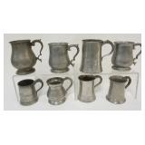1116	GROUP OF PEWTER MEASURES, TALLEST APPROXIMATELY 5 IN H
