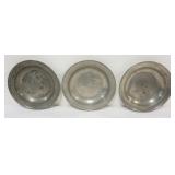 1117	PEWTER BOWLS, 1 MARKED COMPTON, LARGEST APPROXIMATELY 12 IN