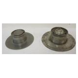 1122	PEWTER INKWELLS, LARGEST APPROXIMATELY 7 IN X 3 IN H