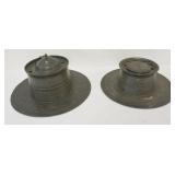 1123	PEWTER INKWELLS, LARGEST APPROXIMATELY 9 IN X 5 IN H
