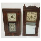 1132	EMPIRE SHELF CLOCKS, ONE DANIEL PRATT JR, TALLEST APPROXIMATELY 33 IN HIGH