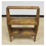 1174	PRIMITIVE BUCKET BENCH W/BOOT JACK SIDES IN MUSTARD COLOR FINISH, APPROXIMATELY 12 IN X 28 IN X