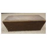 1179	PRIMITIVE DOVETAILED DOUGH BOX W/LID, LOSS TO LID EDGE, APPROXIMATELY 18 IN X 32 IN X 10 IN
