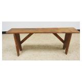 1181	PRIMITIVE PINE BENCH, APPROXIMATELY 12 IN X 53 IN X 21 IN HIGH