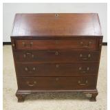 1182	ANTIQUE CHERRY SLANT FRONT SECRETARY W/DOVETAILED CASE, APPROXIMATELY 20 IN X 37 IN X 40 IN