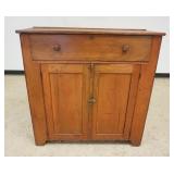 1186	PRIMITIVE ONE DRAWER 2 DOOR JELLY CUPBOARD, APPROXIMATELY 16 IN X 45 IN X 45 IN HIGH