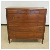 1191	ANTIQUE SHERATON CHERRY 7 DRAWER CHEST, APPROXIMATELY 50 IN X 19 IN X 50 IN H