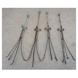 1205	4 ANTIQUE LIGHTNING RODS, EACH APPROXIMATELY 78 IN