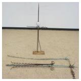 1207	3 ANTIQUE LIGHTNING RODS, TALLEST APPROXIMATELY 69 IN H