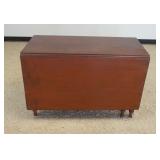 1188A	COUNTRY CHERRY LONG DROP LEAT GATE LEG TABLE, APPROXIMATELY 21 IN X 44 IN X 29 IN HIGH, OPEN A