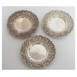 1009	ORNATE STERLING BUTTER PATS, 2.2 OZT																																																											