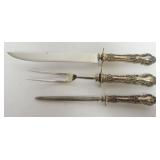 1012	STERLING SILVER HANDLED CUTLERY SET																																																												