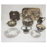 1016	GROUP OF ASSORTED SILVERPLATE & SILVER OVERLAY																																																	