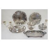 1017	GROUP OF ASSORTED SILVERPLATE																																																																		