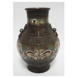 1018	CLOISONNE URN, APPROXIMATELY 10 IN HIGH																																																								