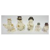 1030	LENOX SNOWMAN FIGURES & SALT & PEPPER, TALLEST APPROXIMATELY 8 IN HIGH																									