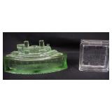 1042	REMEMBER THE MAINE COVERED SHIP DISH & PITTSBURGH CORNING GLASS BLOCK BANK																					