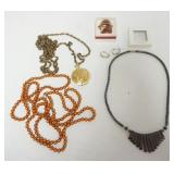 1052	PAUL GARNIER 21 JEWEL LADIES LOCKET WATCH, ANTICA MURRINA LADIES STERLING DROP EARRINGS, PINK S