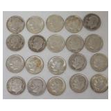 1077	GROUP OF 20 1964 & EARLIER ROOSEVELT DIMES																																																					