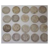 1081	GROUP OF 20 1964 & EARLIER ROOSEVELT DIMES																																																					