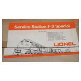1154	LIONEL TRAINS SERVICE STATION F-3 SPECIAL TRAIN SET, RIO GRANDE F3-A DIESEL 6-8464 6-8465 & CAR