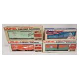 1157	LIONEL TRAINS 4 TRAIN FREIGHT CARS																																																													