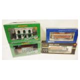 1166	BACHMAN PLASTICVILLE BUILDING K-LINE DUAL MOTOR WESTERN PACIFIC ENGINE, O GAUGE TROLLEY								