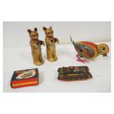 1168	GROUP OF VINTAGE TIN WIND UP & FRICTION TOYS																																																			