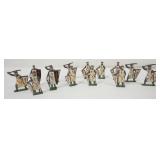 1169	GROUP OF 14 CHERILEA CAST METAL MEDIEVAL KNIGHTS, EACH APPROXIMATELY 2 1/2 IN HIGH													