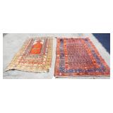 1183	WOOL WOVEN RUGS INCLUDING A PRAYER RUG, LARGEST APPROXIMATELY 6 FT 3 IN X 4 FT 3 IN												